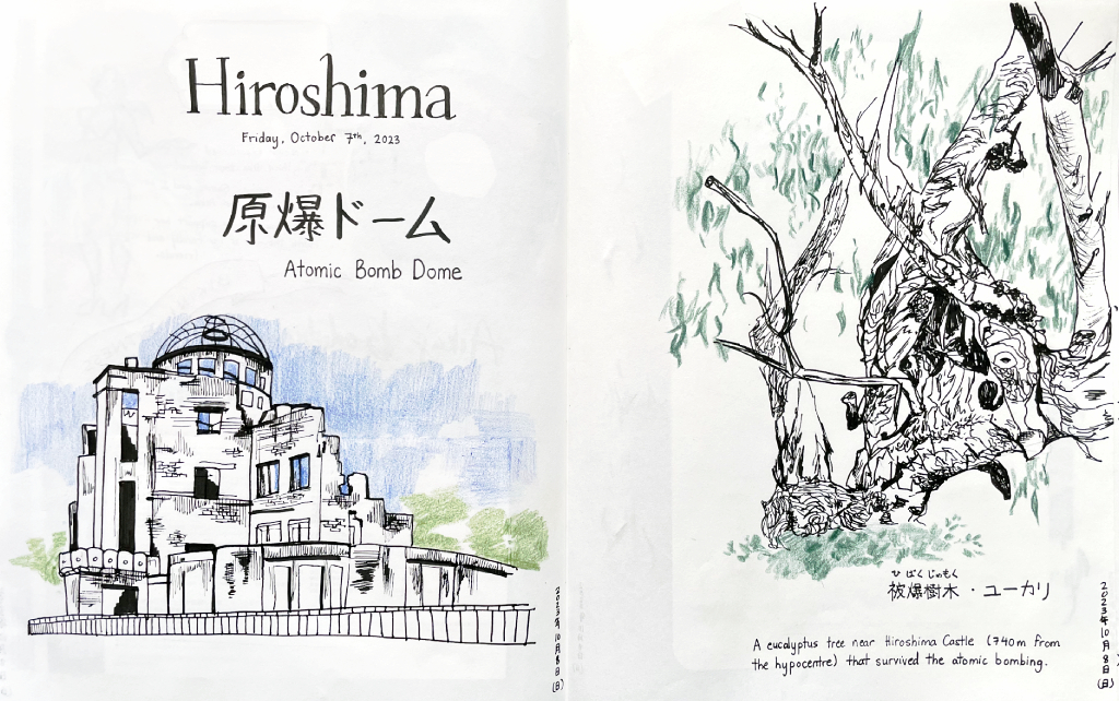 Visiting Hiroshima and the Atomic Bomb Dome on October 2023.